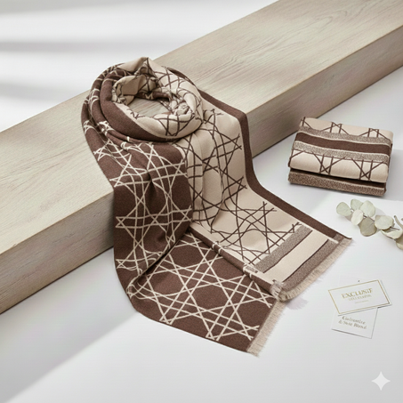 Écharpes Premium à Motifs Géométriques