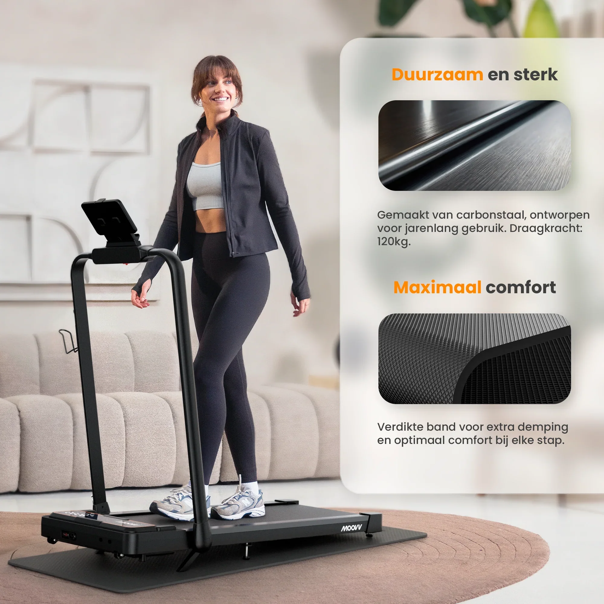 Sporther SmartStep Pro v3 - Tapis de course pliable de 1 à 12 km/h