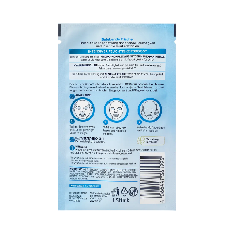 Balea - Masque en tissu Aqua