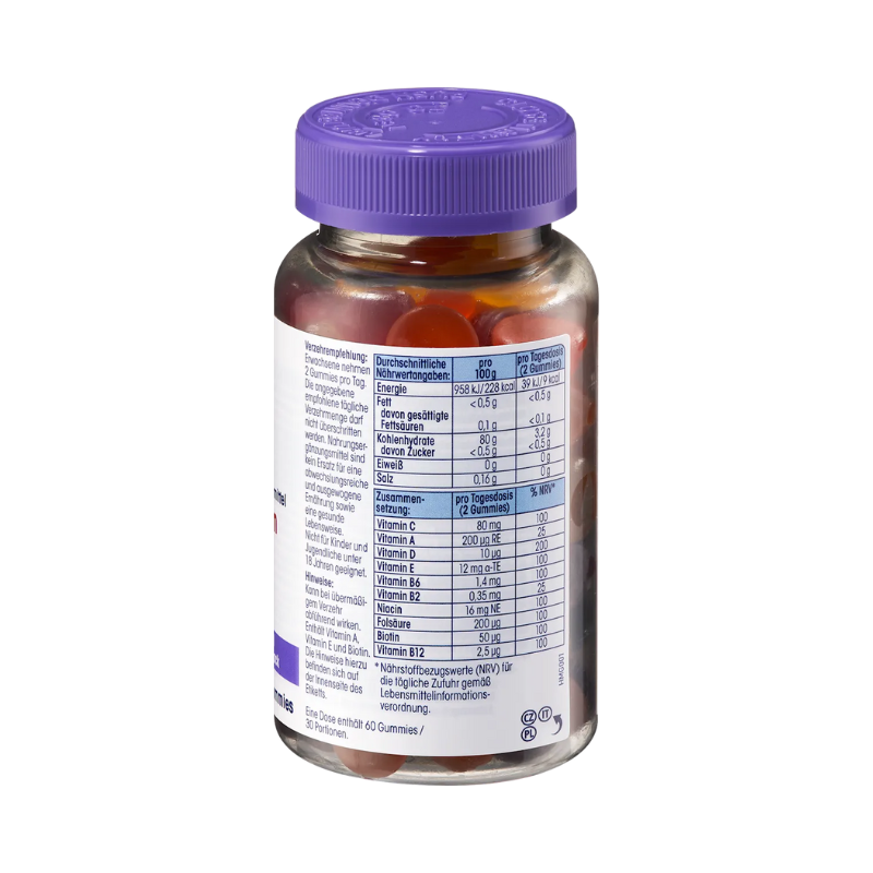 Gummies multivitaminés 60 pièces, 120 g