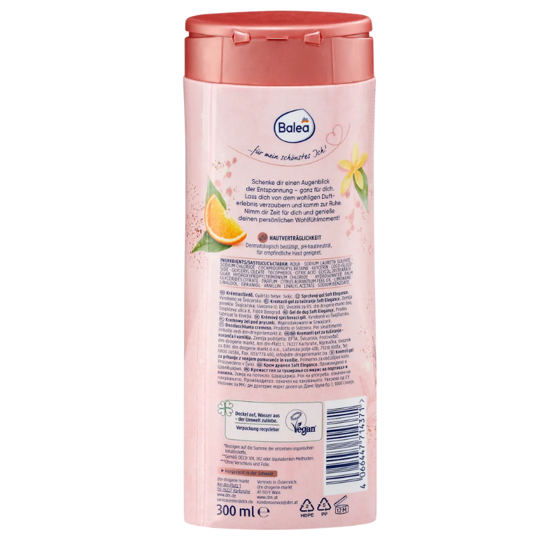 Balea - Gel douche à l'orange Elegance – 300 ml