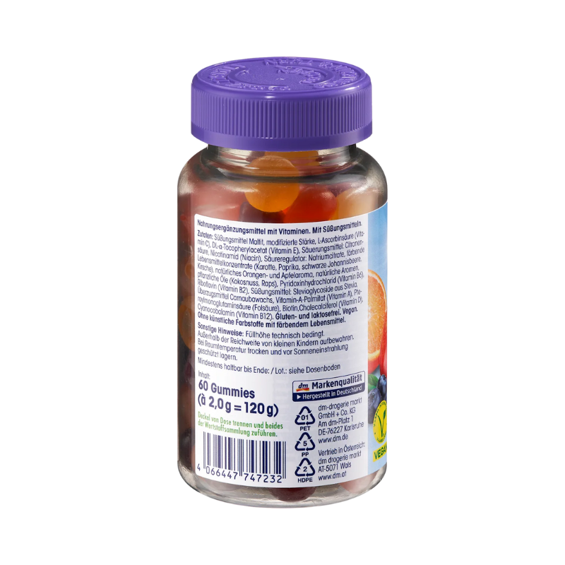 Gummies multivitaminés 60 pièces, 120 g