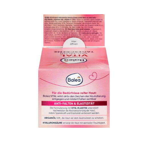 Balea Crème Visage Anti-Rides Vital SPF 15 – 50 ml