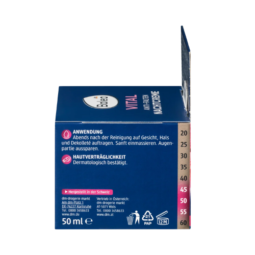 Balea Crème de Nuit Anti-Rides Vital – 50 ml