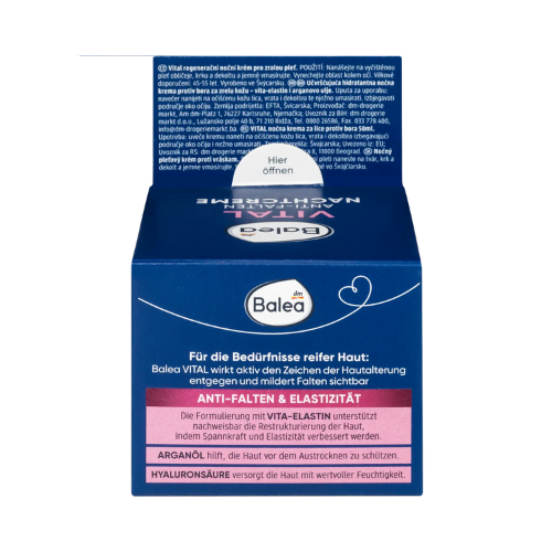 Balea Crème de Nuit Anti-Rides Vital – 50 ml