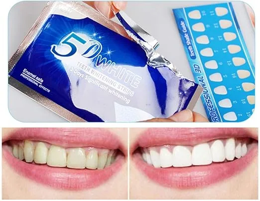 شرائط تبييض الأسنان 5D WHITE: الابتسامة المثالية بكل سهولة