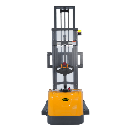 Powered Forklift Full Electric Walkie Stacker 3300lbs Cap. Straddle Legs.130" lifting A-3049