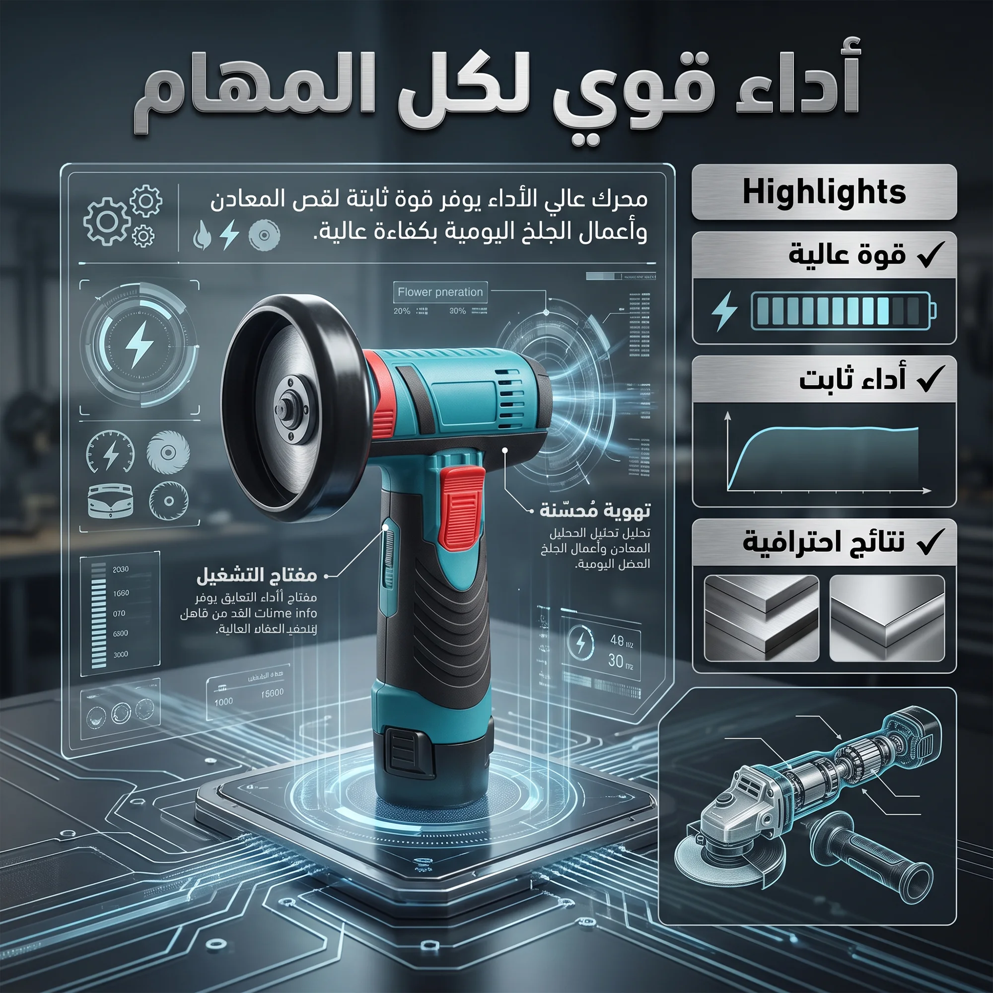 • صاروخ كهربائي لاسلكي بقوة 500 واط بضمان عام