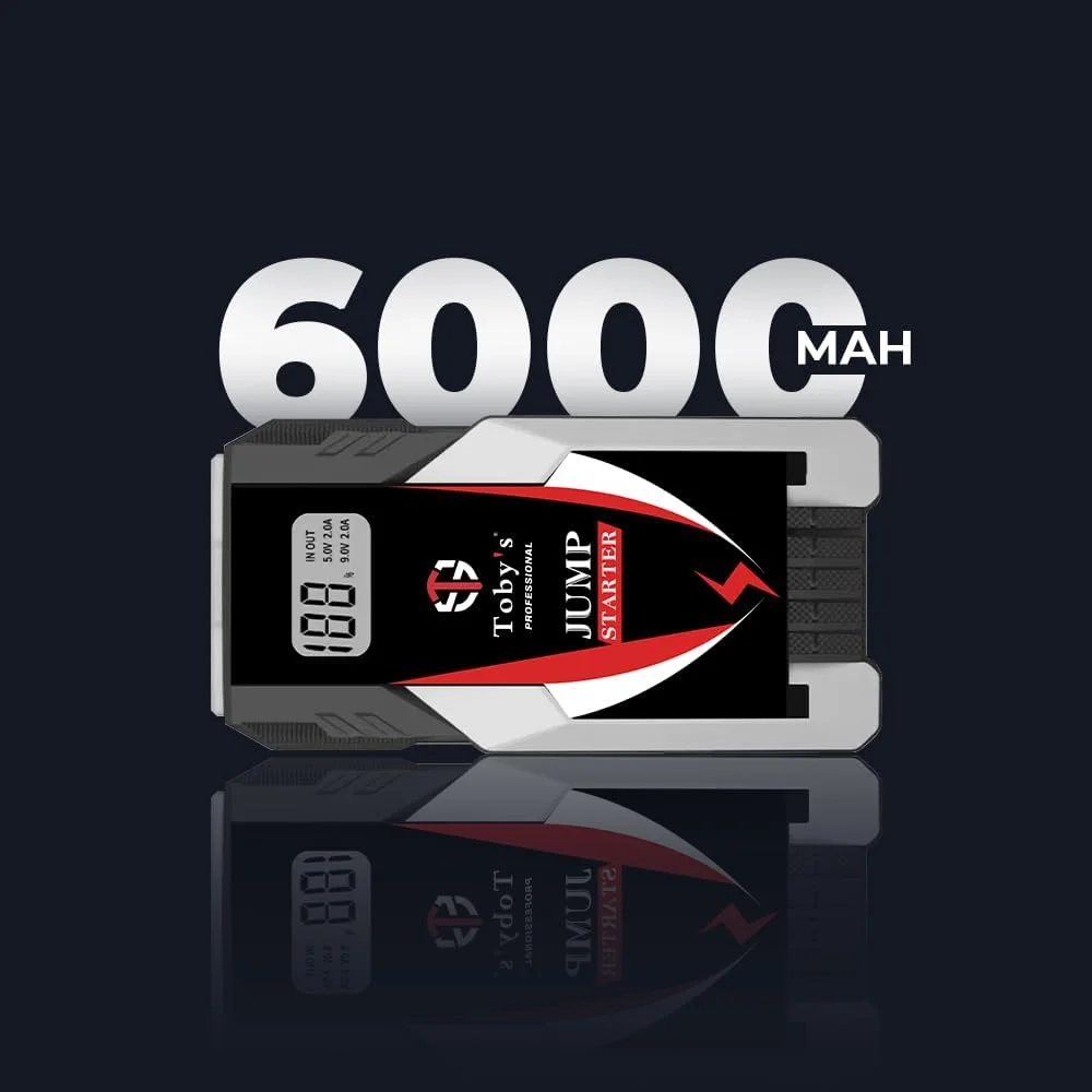 سعة 6000 مللي أمبير Toby X6 جهاز تشغيل بطارية السيارة مع منفاخ 2*1