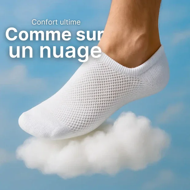 ✨Chaussettes invisibles Respirants® 100% Coton ☁️LIVRAISON GRATUITE✨