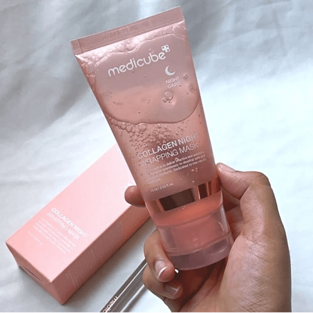 قناع الكولاجين الليلي Sleeping Mask - الحل المثالي لتفتيح البشرة، تقليل التجاعيد، وإزالة البقع الداكنة!