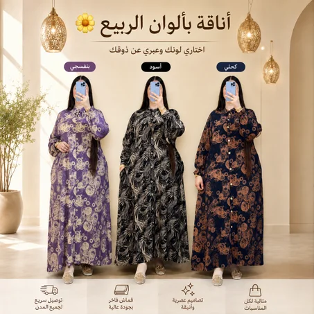 كسوة طويلة بقصة راقية ولمسة عصرية للمحجبات