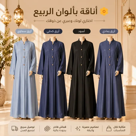 عباية Denim Tencel – أناقة محتشمة وراحة يومية