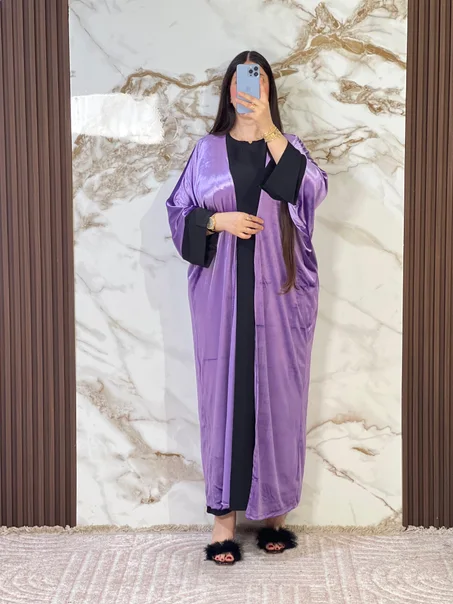 عباية قطعتين مزيج بين موبرة وكريب