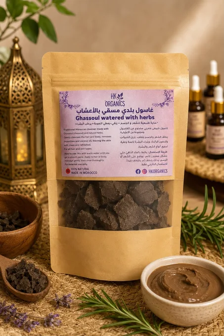 الغاسول المغربي المسقي بالاعشاب Ghassoul