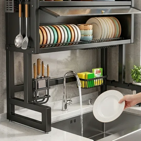 Organisateur de Cuisine Multifonction au-dessus de l’Évier