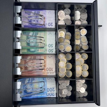 Tiroir caisse horizontale GS-405A 8/4 compartiments – Noir