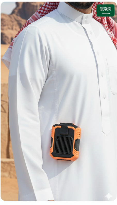 مروحة التبريد الشخصية للتعليق على الخصر 3 في 1