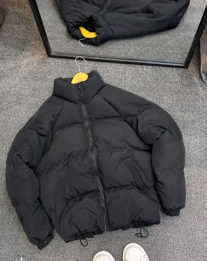 black unisex puffer jacket