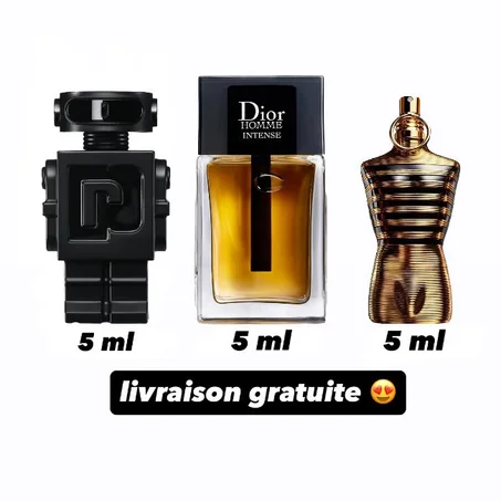 5ML PHANTOM + 5ML DIOR INTENSE + 5ML LE MALE ELIXIR