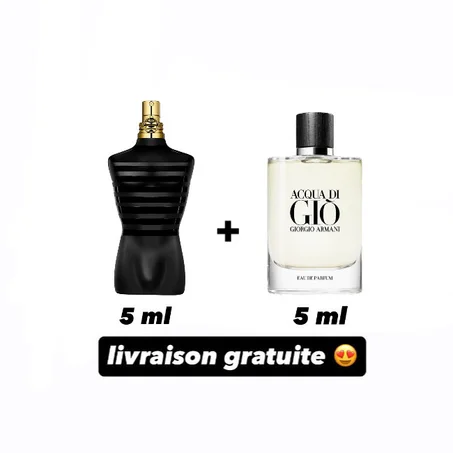 5ML LE MALE LE PARFUM + 5ML ACQUA DI GIÒ