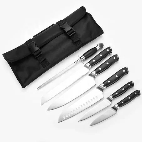 Professional 6pcs Chef Knife Set With Portable Bag