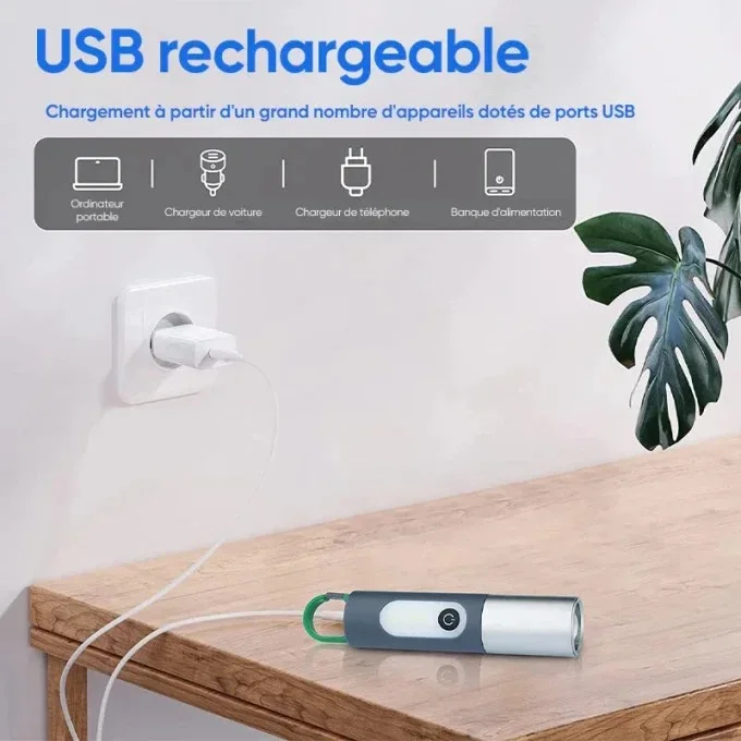 Lampes de Poche Rechargeables LED