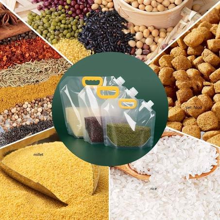 10 أكياس تخزين مقاومة للرطوبة للطعام والزيوت والمشروبات في المطبخ - صغيرة - 1.5 كجم
