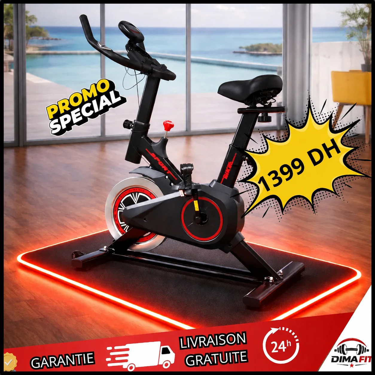 Vélo Ab d’Entraînement Cardio Professionnel