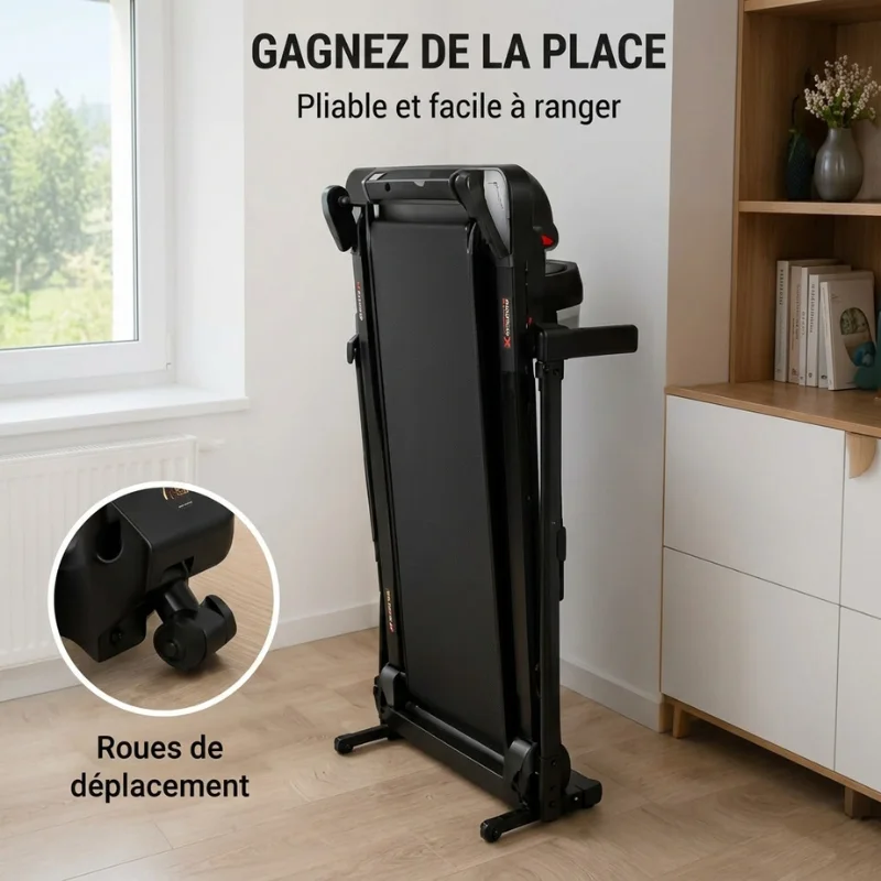 Tapis de Course Pliable X2DC – Compact et Pratique pour la Maison 10KM/H