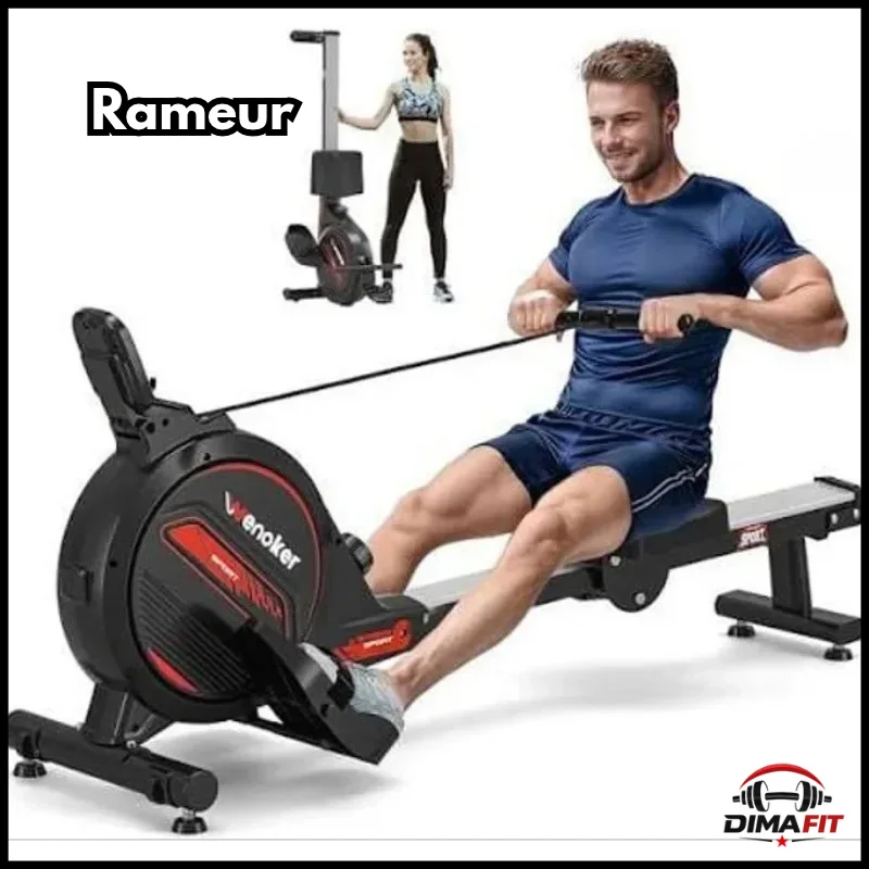 Rameur Magnétique Pliable – Entraînement Cardio Complet à Domicile