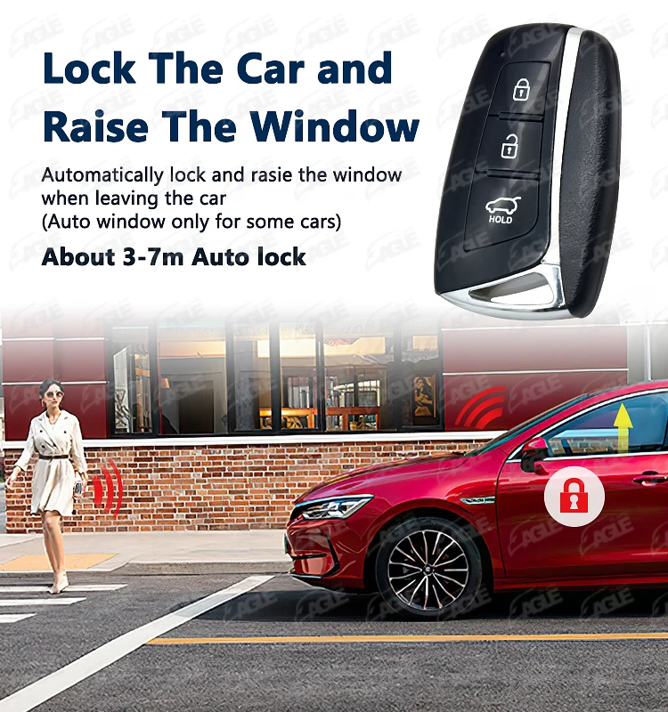 Auto Smart Key Rfid Identification Pke Keyless Alarm Car alarms System With Autostart