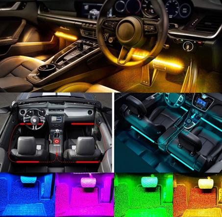 مصابيح داخلية للسيارة 4 في 1