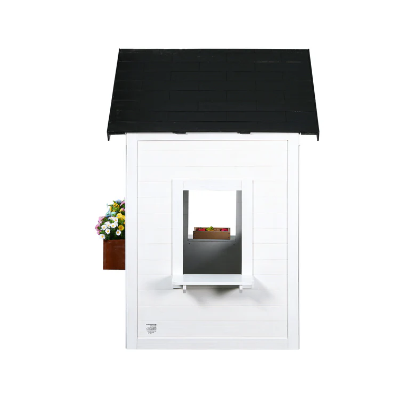 2MamaBees Zahara Wooden Playhouse with Kitchen & Garden Boxes