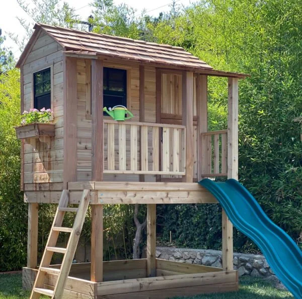 6×6 Little Cedar Playhouse – Western Red Cedar – Kids’ Playhouse & Sandbox Kit