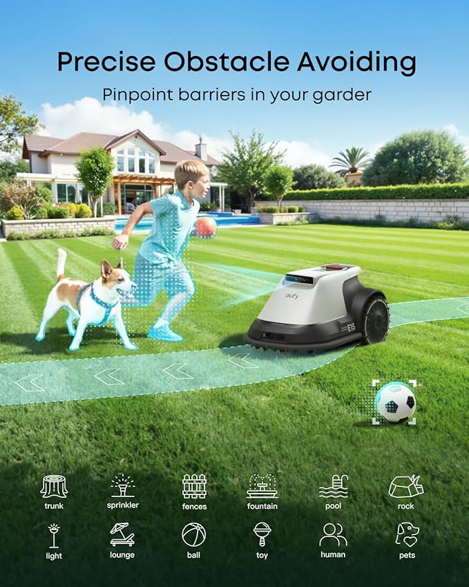 eufy E15 VisionMow™ Smart Robot Lawn Mower – Precision Mowing Made Effortless