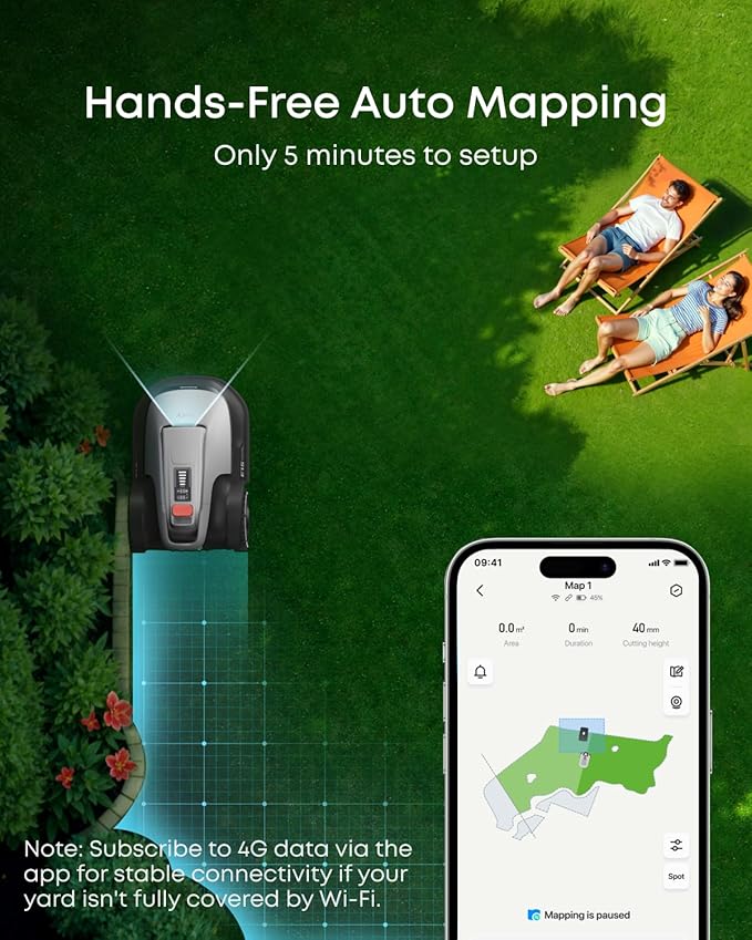 eufy E18 VisionMow™ Pro – Smart, Wire-Free Mowing for Up to 0.3 Acres