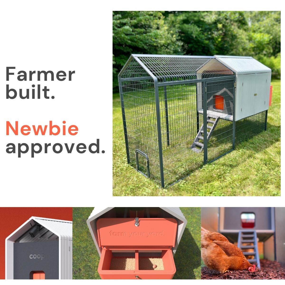 Coop The Smart Coop with Steel Run & Base for 4-6 chickens