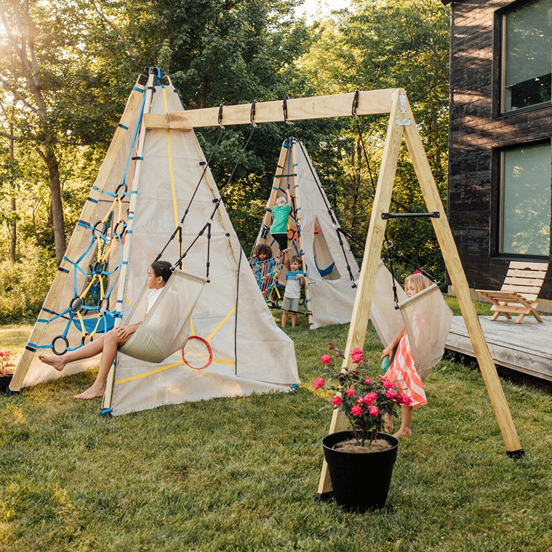 Bijou Build BIG Bijou - 2 Mainstays, Rope Bridge, Swing Arm & 2 Sway Swings