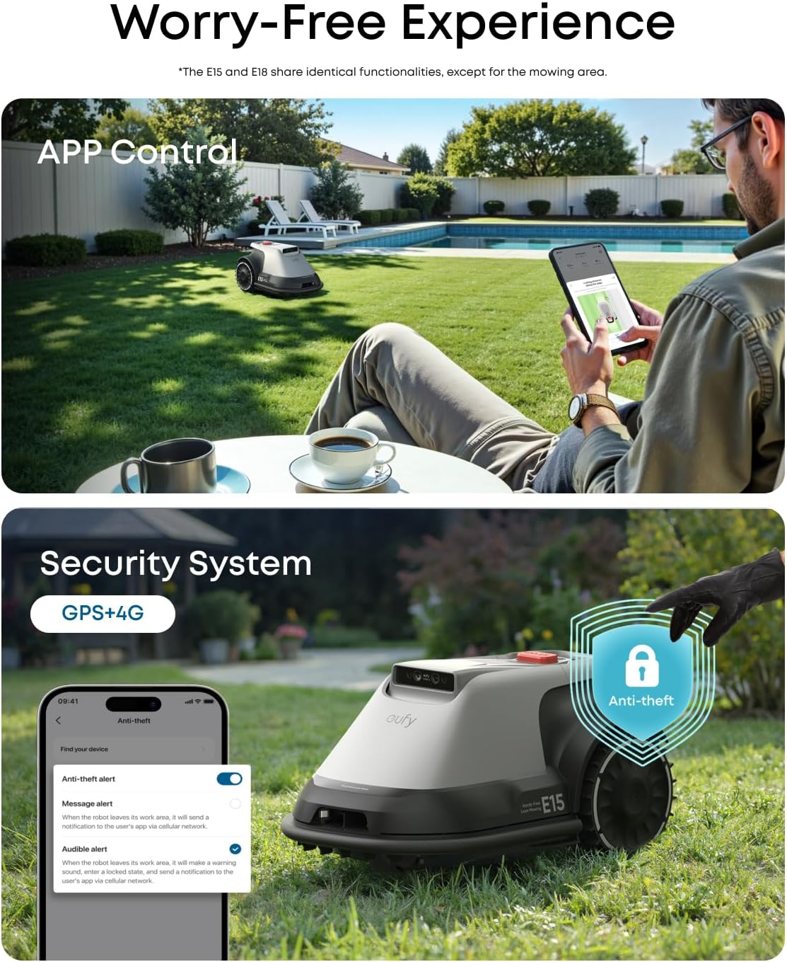 eufy E15 VisionMow™ Smart Robot Lawn Mower – Precision Mowing Made Effortless
