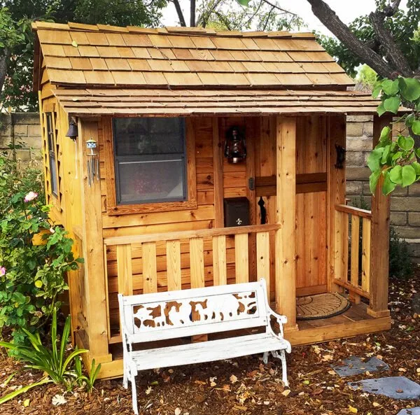 6×6 Little Cedar Playhouse – Western Red Cedar – Kids’ Playhouse & Sandbox Kit