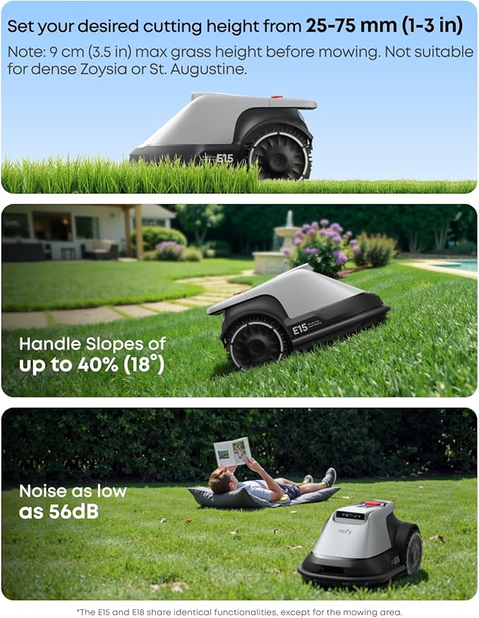 eufy E15 VisionMow™ Smart Robot Lawn Mower – Precision Mowing Made Effortless