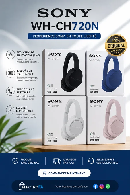 سماعات Sony WH-CH720N