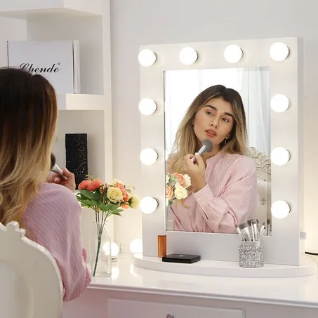 مرايا فنانين هوليوود مجموعة مصابيح بإضاءة قوية