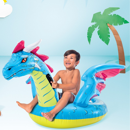 (2.01m X 1.91m) Mystical Dragon Ride-On Inflatable Pool Float