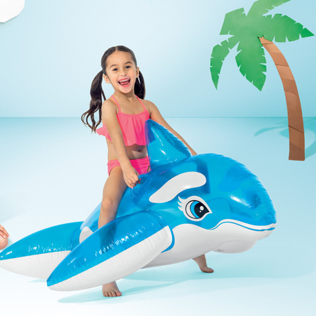 (1.52m X 1.14m) Lil' Whale Ride-On Inflatable Pool Float