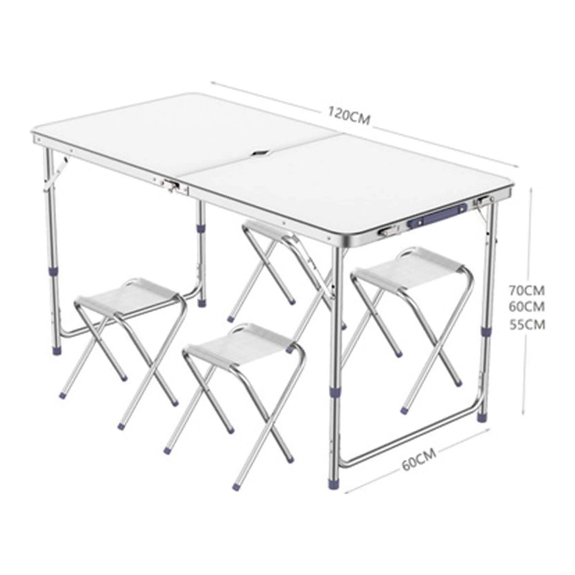 طاولة تخييم قابلة للطي مع كراسي