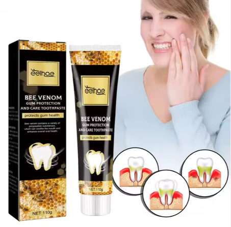 معجون أسنان بسم النحل لتنظيف عميق وتبييض الأسنان