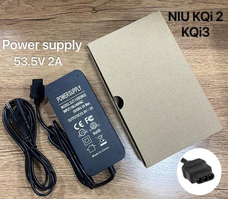 Chargeur de batterie 53.5V 2A pour trottinette électrique NIU KQi 2 / KQi 3
