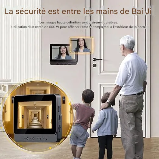 🔔 Sonnette Vidéo Sans Fil avec Écran – Sécurité & Confort à Domicile